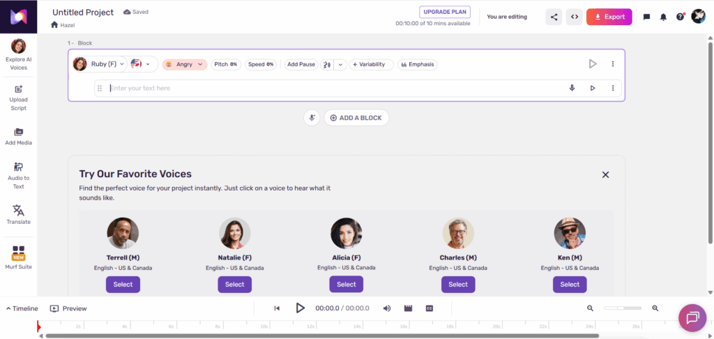 Murf AI — Best for Business Presentations and Marketing Videos