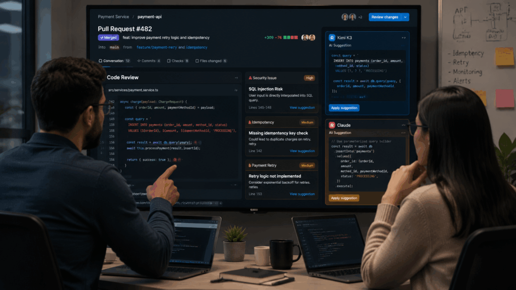 Test 3 — Pull Request Audit: Kimi K3 vs Claude Code Review