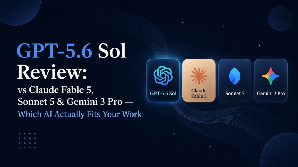 GPT-5.6 Sol vs Claude Fable 5, Sonnet 5 & Gemini 3 Pro: Which AI Actually Fits Your Work