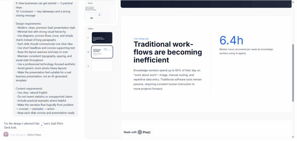 Prezi: best for non-linear storytelling