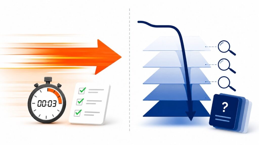 Speed vs Depth: The Trade-Off No Benchmark Captures