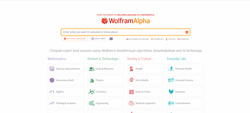 Wolfram Alpha: Best for Complex Calculations