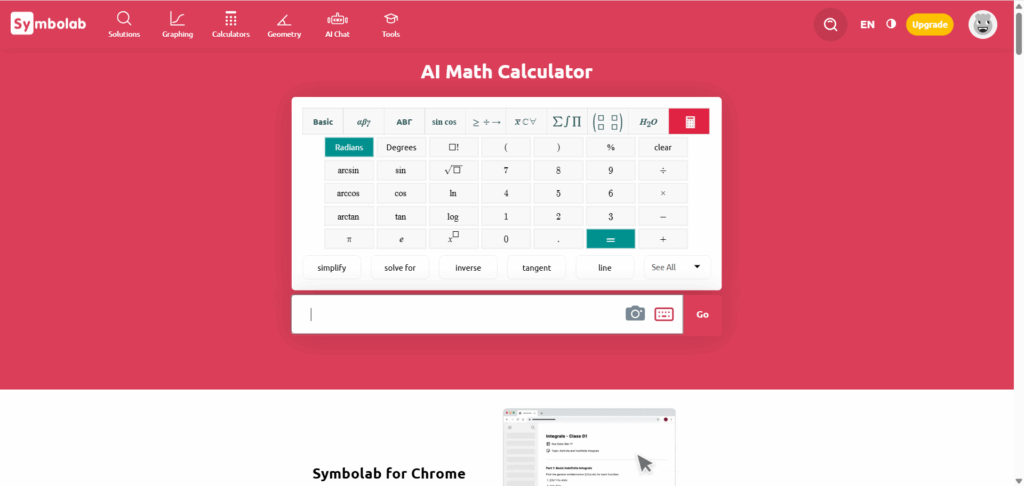 Symbolab: Best for Advanced Math Problems