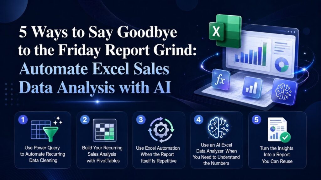 5 Ways to Say Goodbye to the Friday Report Grind: Automate Excel Sales Data Analysis with AI