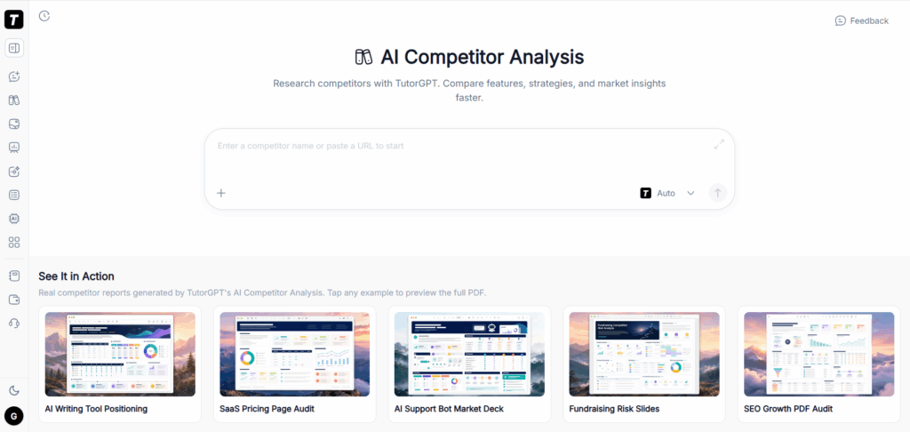 TutorGPT AI Competitor Analysis Tools
