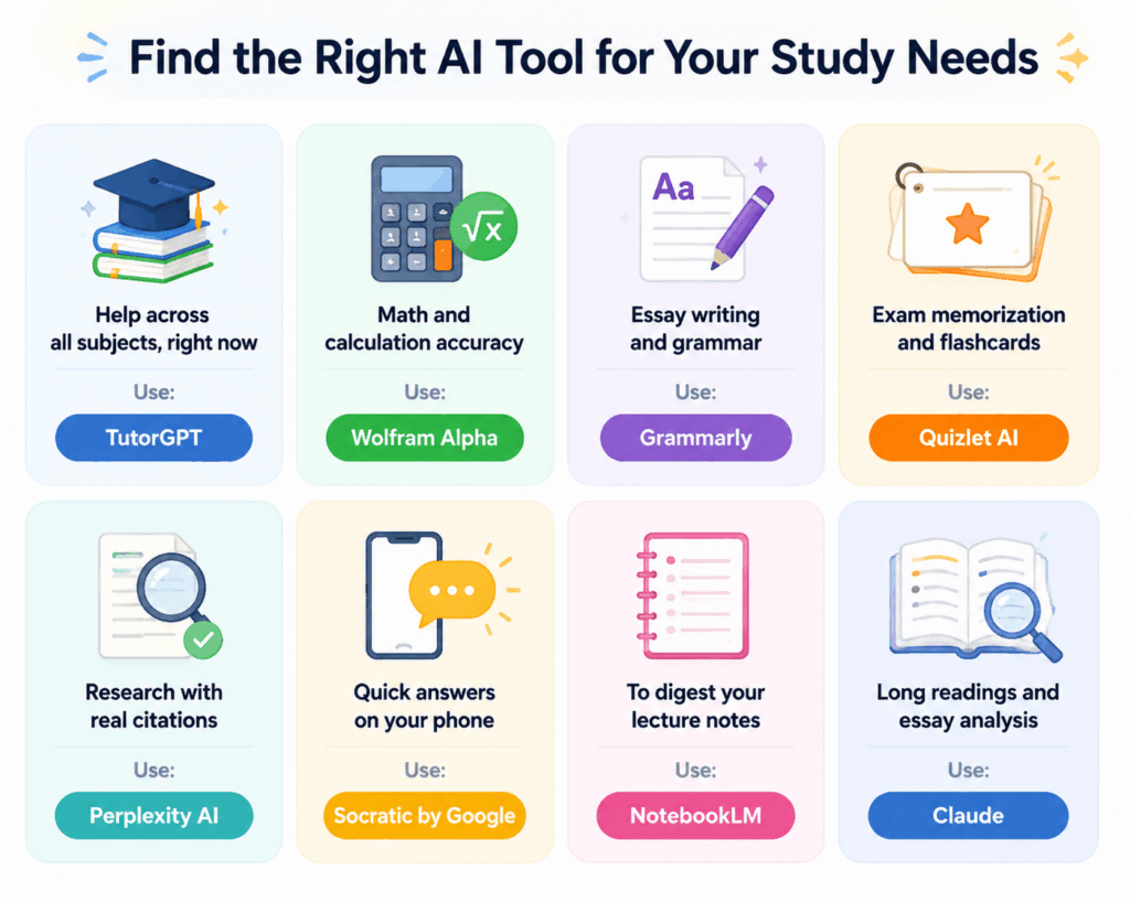 find the right ai tool for your study needs