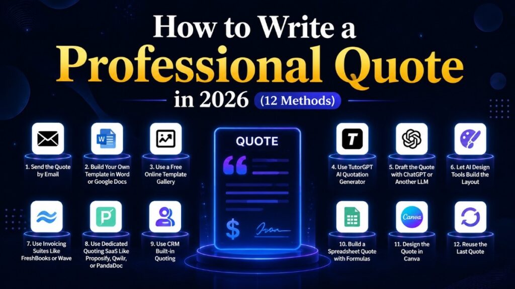 How to Write a Professional Quote in 2026 (12 Methods) 