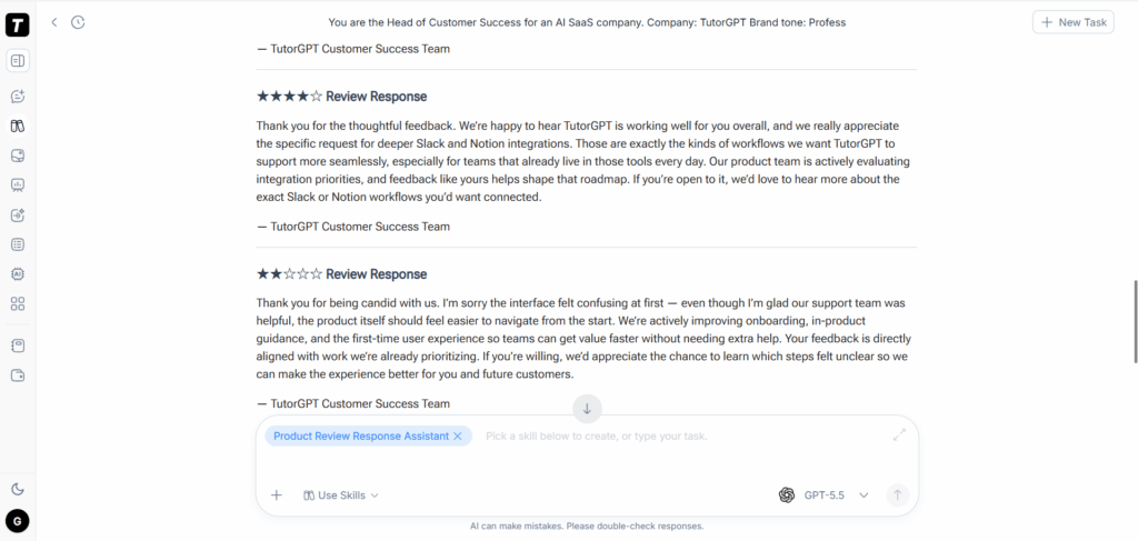 Product Review Response Assistant