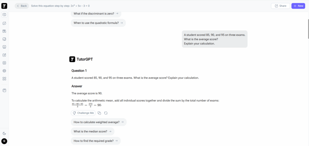 Test 1: Math Questions — Does AI Show the Solution Process?