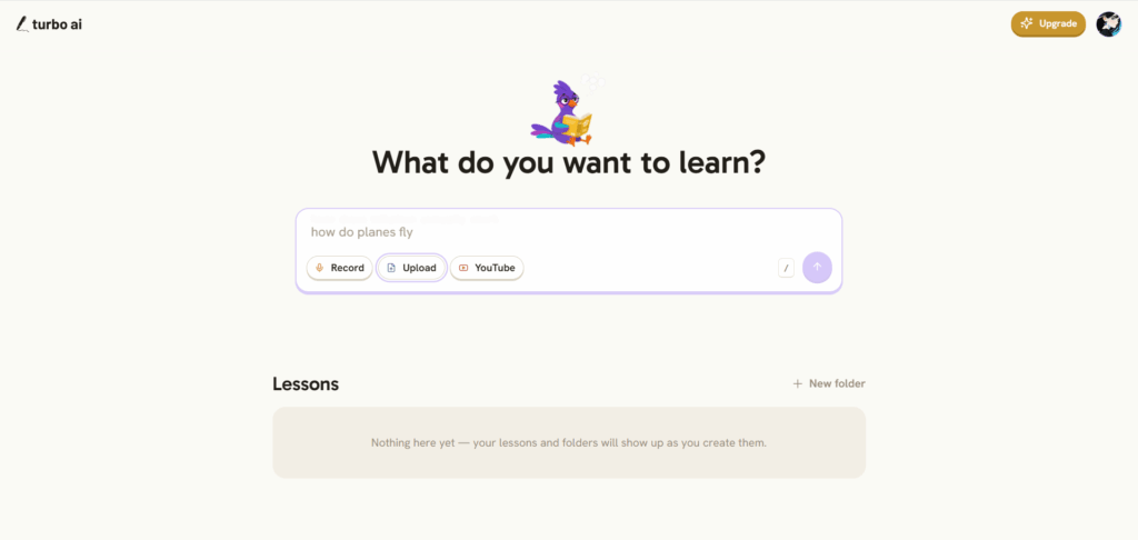 Turbo AI: Best for a Straightforward Study Workflow