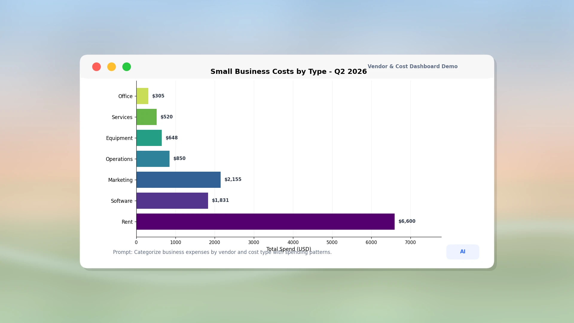 Small Business Cost Tracker