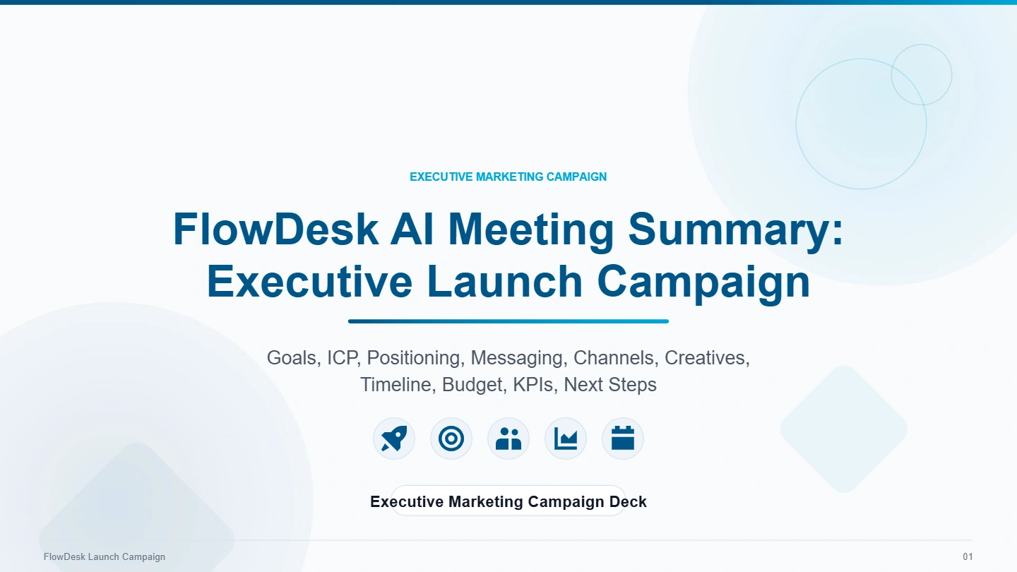 Executive Marketing Campaign Deck