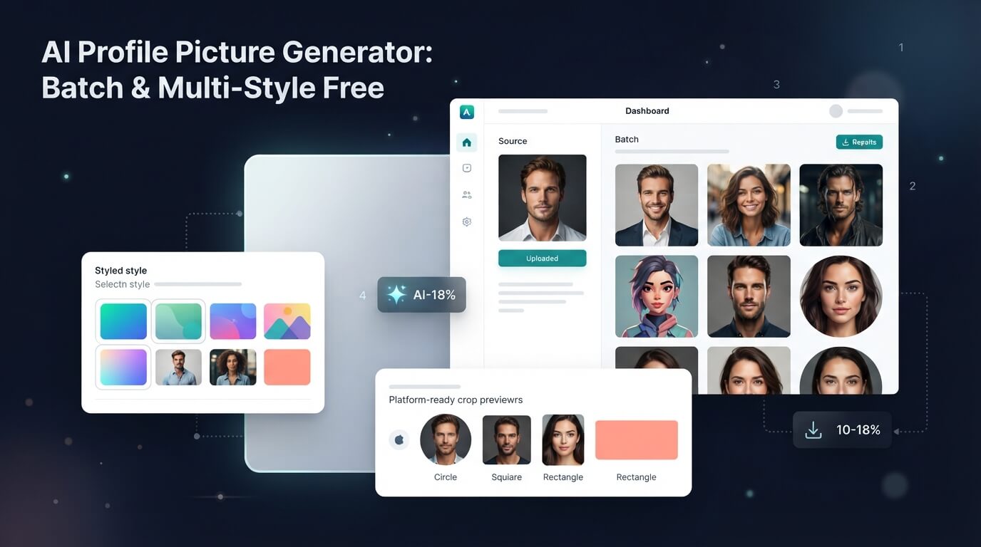 AI Profile Picture Generator: Batch & Multi-Style Free