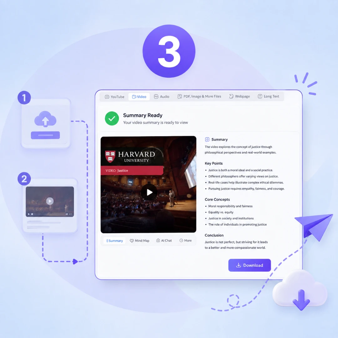 Step 3: View and Save Your Video Summary