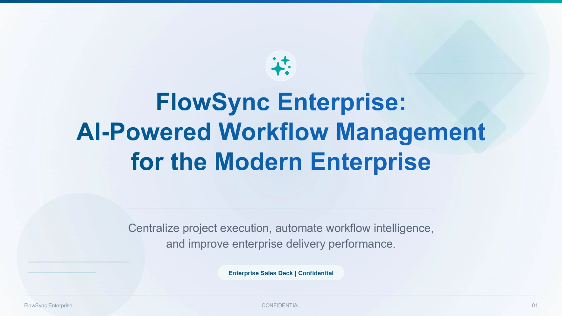 FlowSync Enterprise-Verkaufsdeck