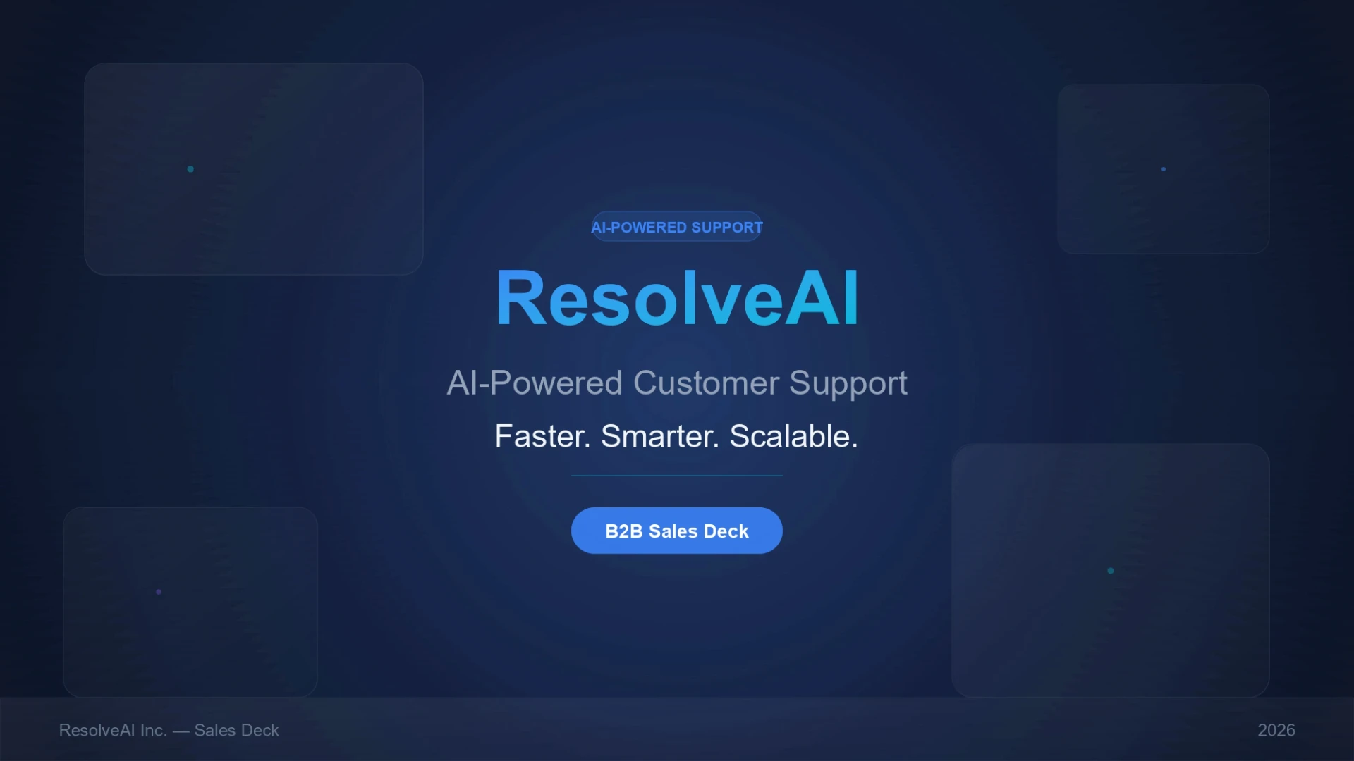 ResolveAI B2B-Verkaufsdeck